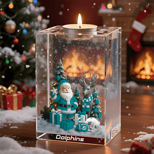 MIA x NFL Personalized Christmas Crystal Candle Holder 2211 DatND DVT