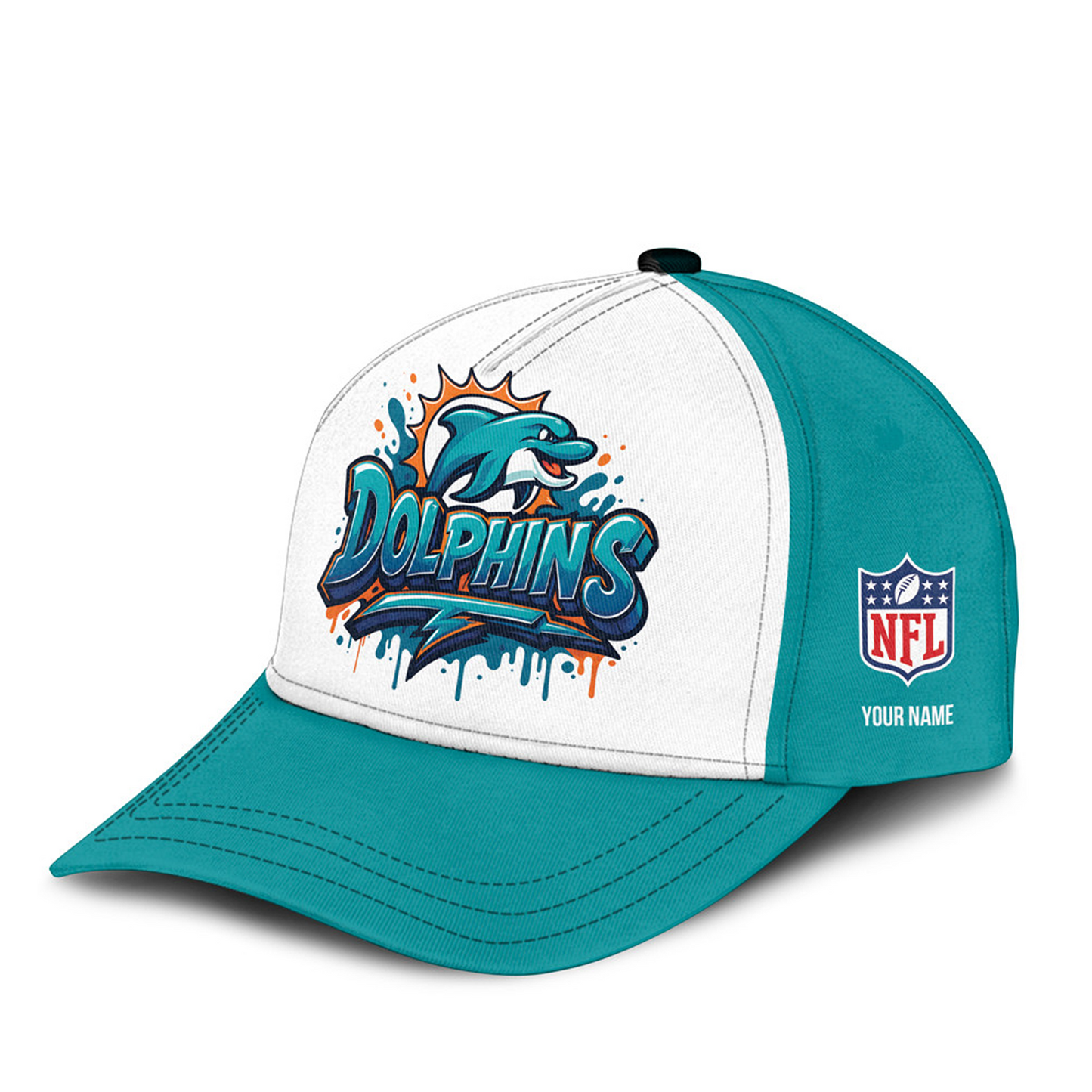 MIA x NFL Premium Custom Graffiti Team Cap