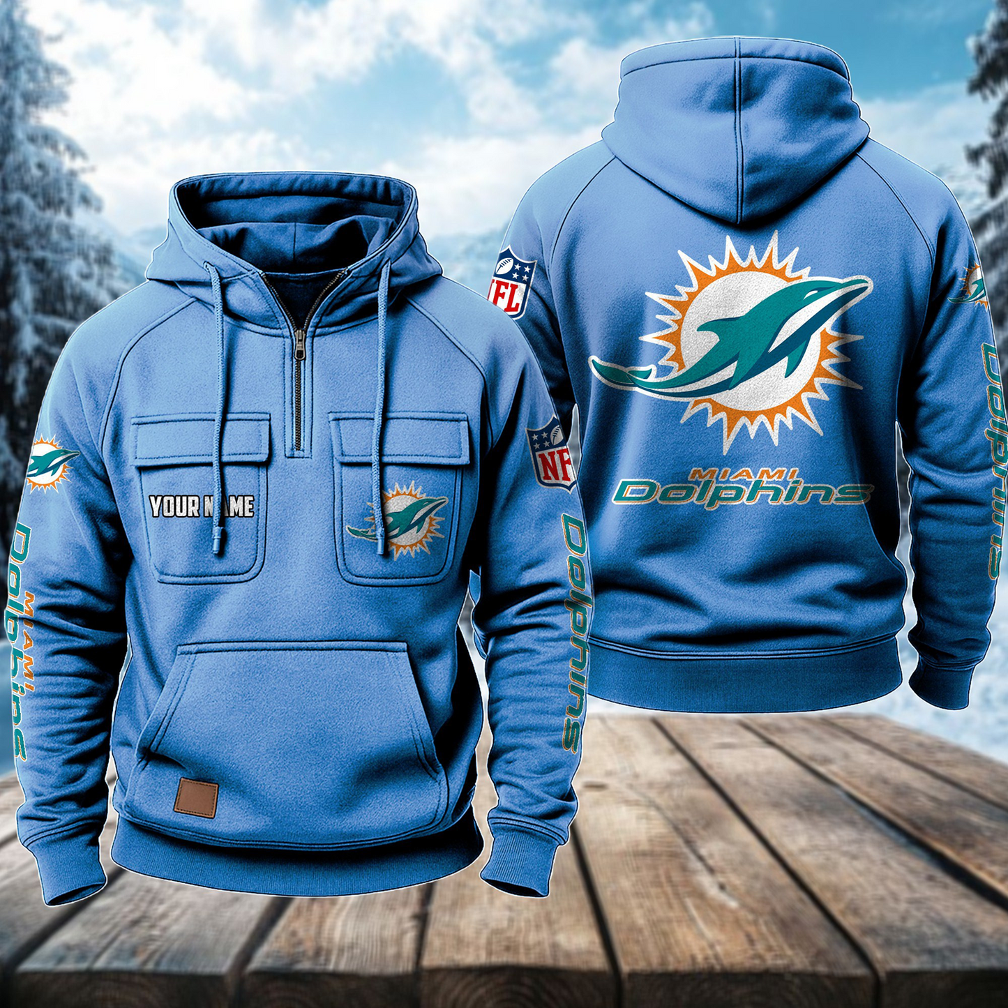 MIA x NFL Premium Hoodie DATND TANTD