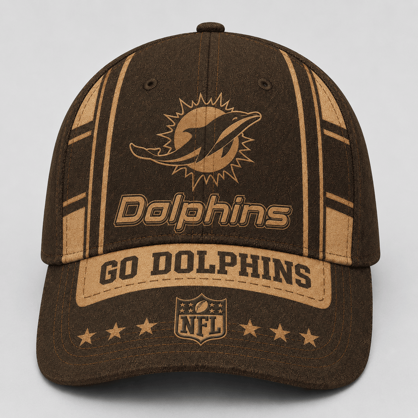 MIA x NFL Premium Vintage Leather Personalized Cap for Loyal Fans