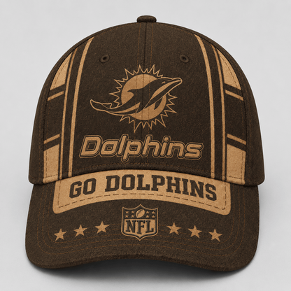 MIA x NFL Premium Vintage Leather Personalized Cap for Loyal Fans