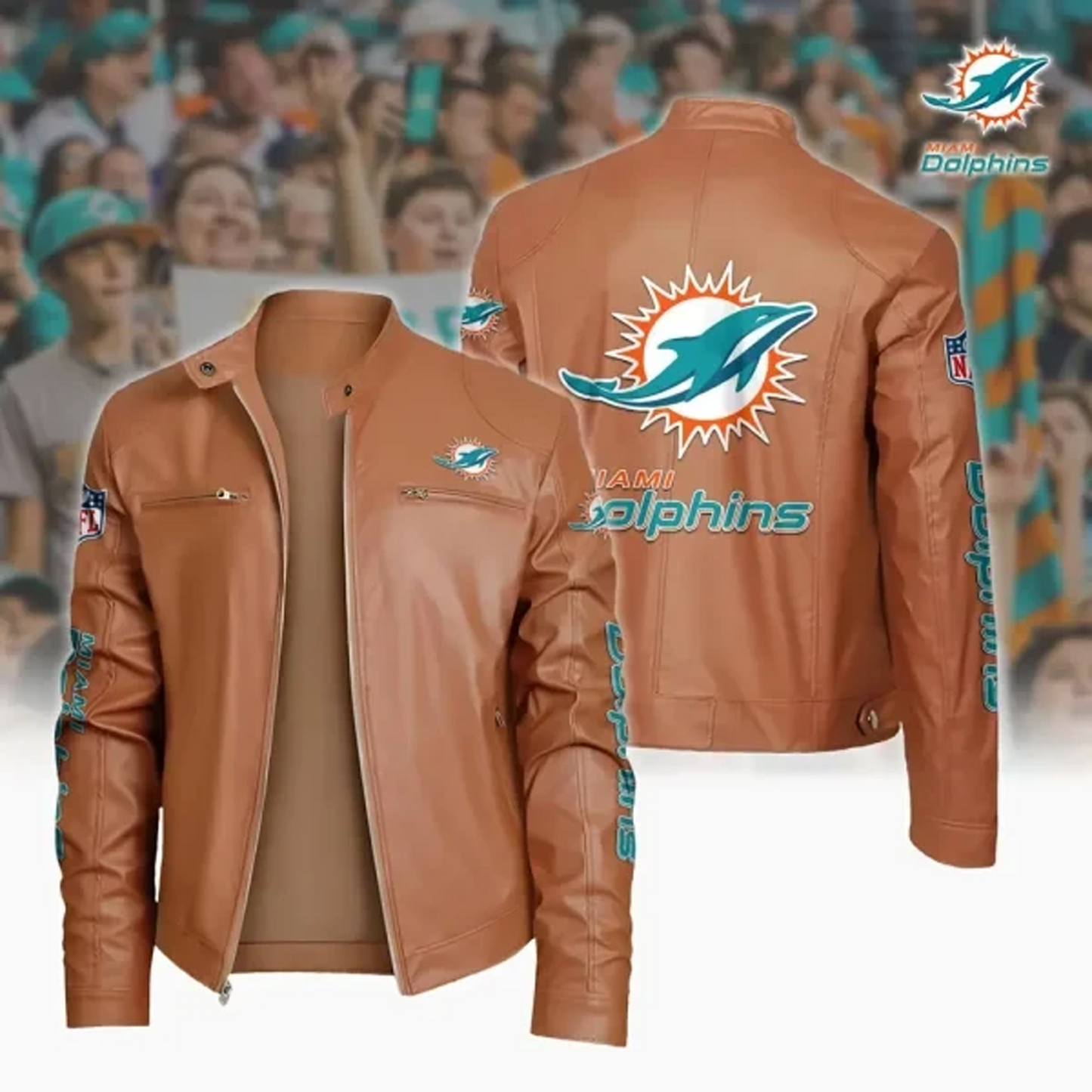 MIA x NFL Sport Leather Jacket DATND TANTD