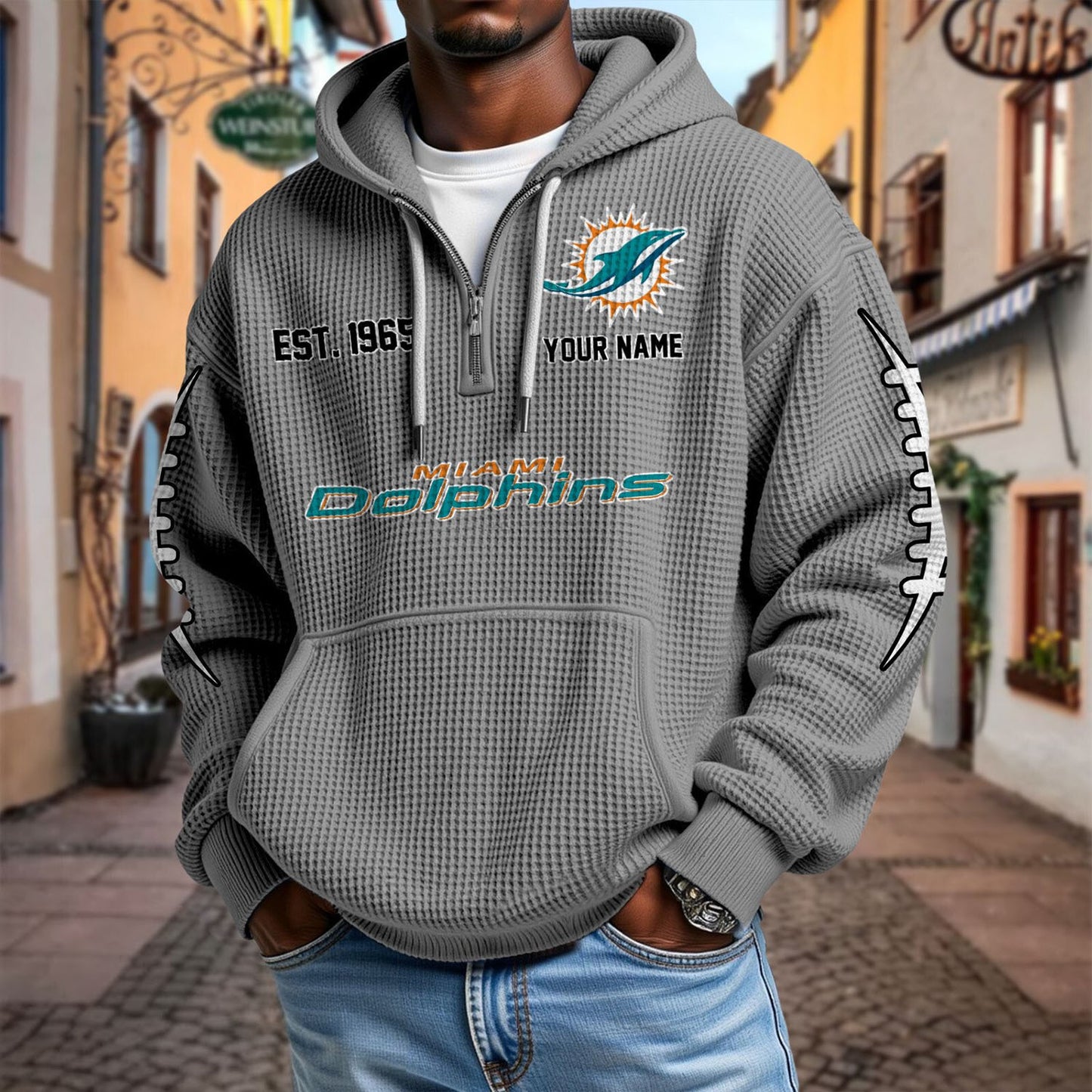 MIA x NFL Waffle Hoodie DatND DVT