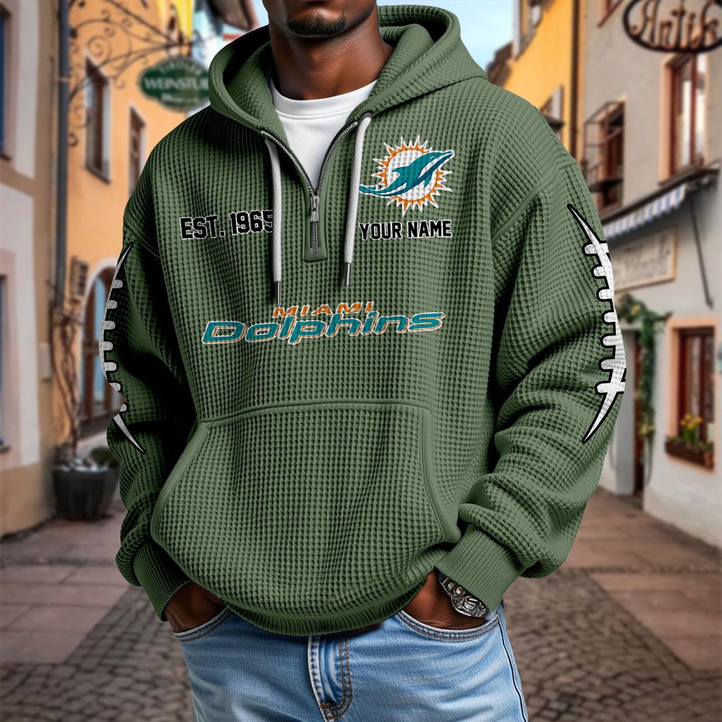 MIA x NFL Waffle Hoodie DatND DVT