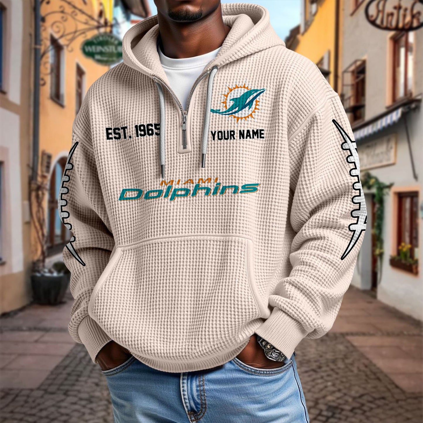 MIA x NFL Waffle Hoodie DatND DVT