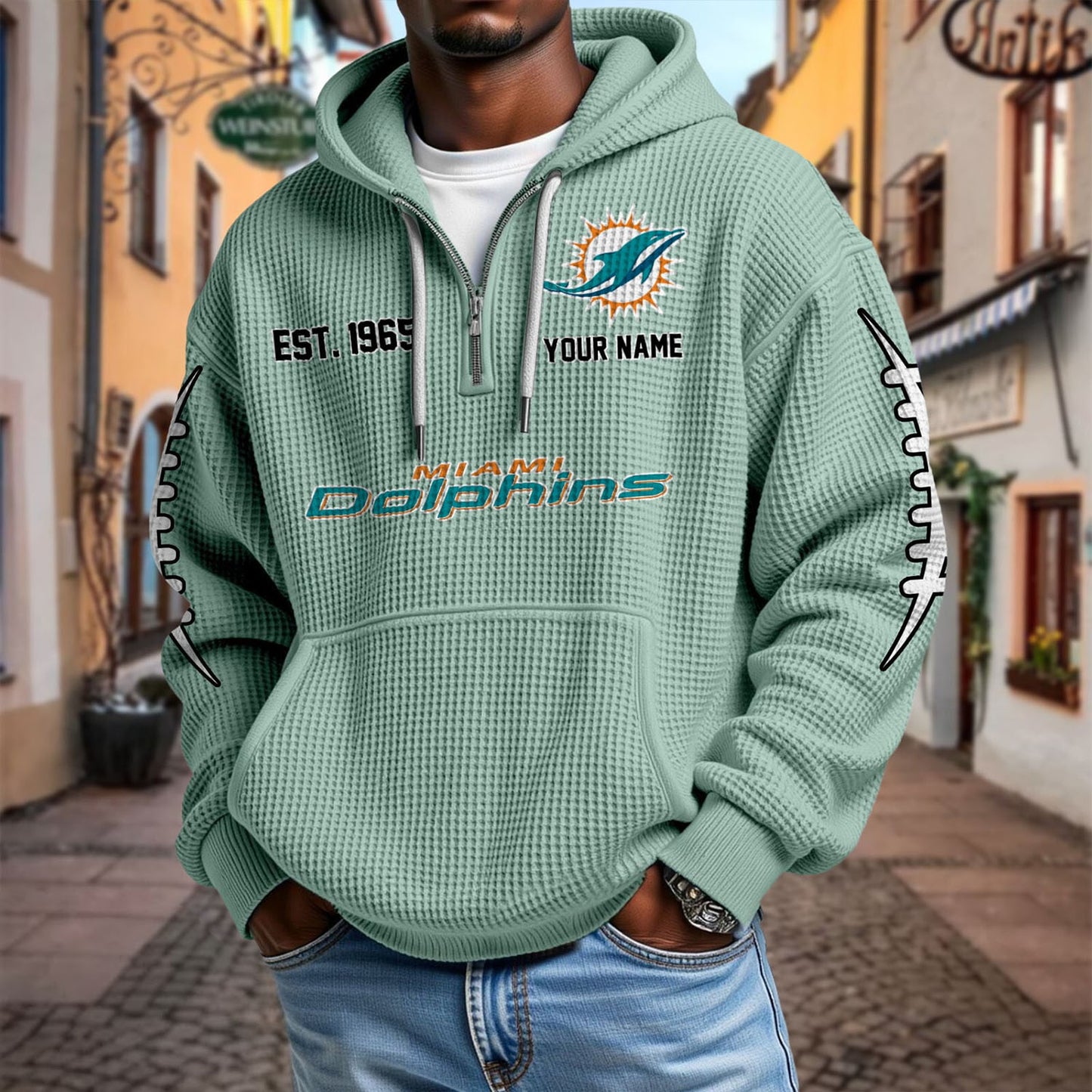 MIA x NFL Waffle Hoodie DatND DVT