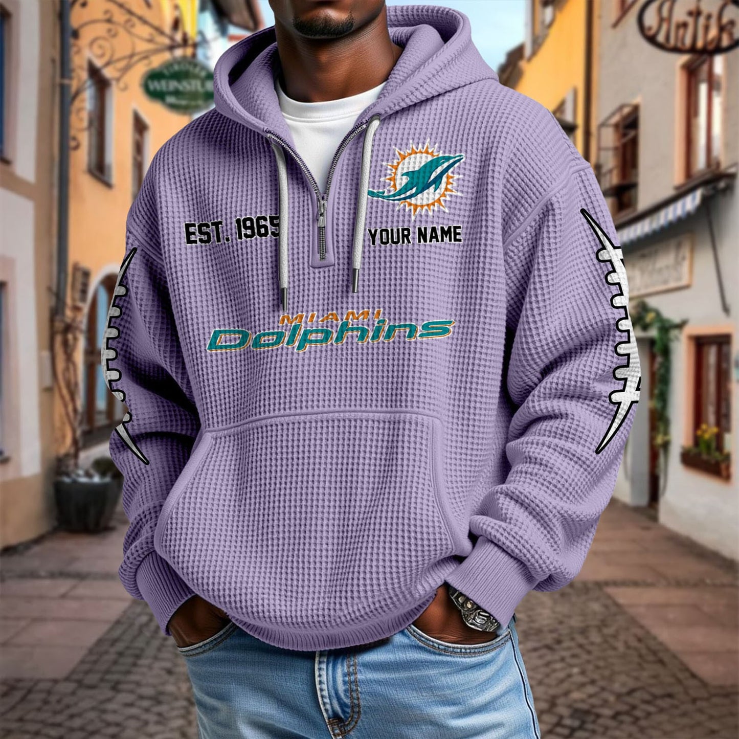 MIA x NFL Waffle Hoodie DatND DVT