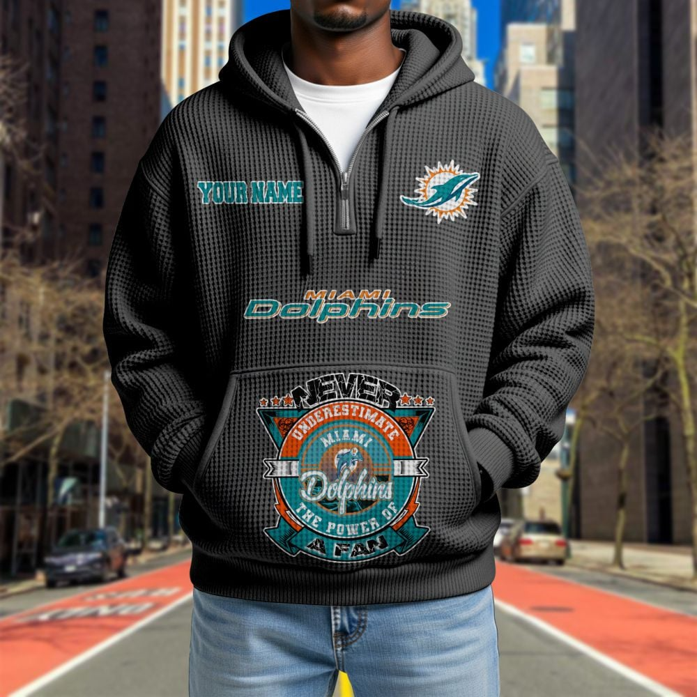 MIA x NFL Waffle Hoodie DATND TANTD