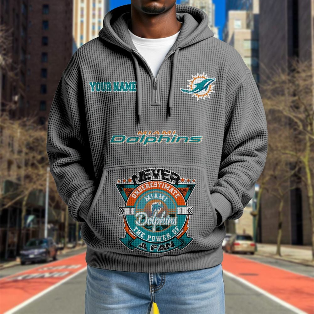 MIA x NFL Waffle Hoodie DATND TANTD