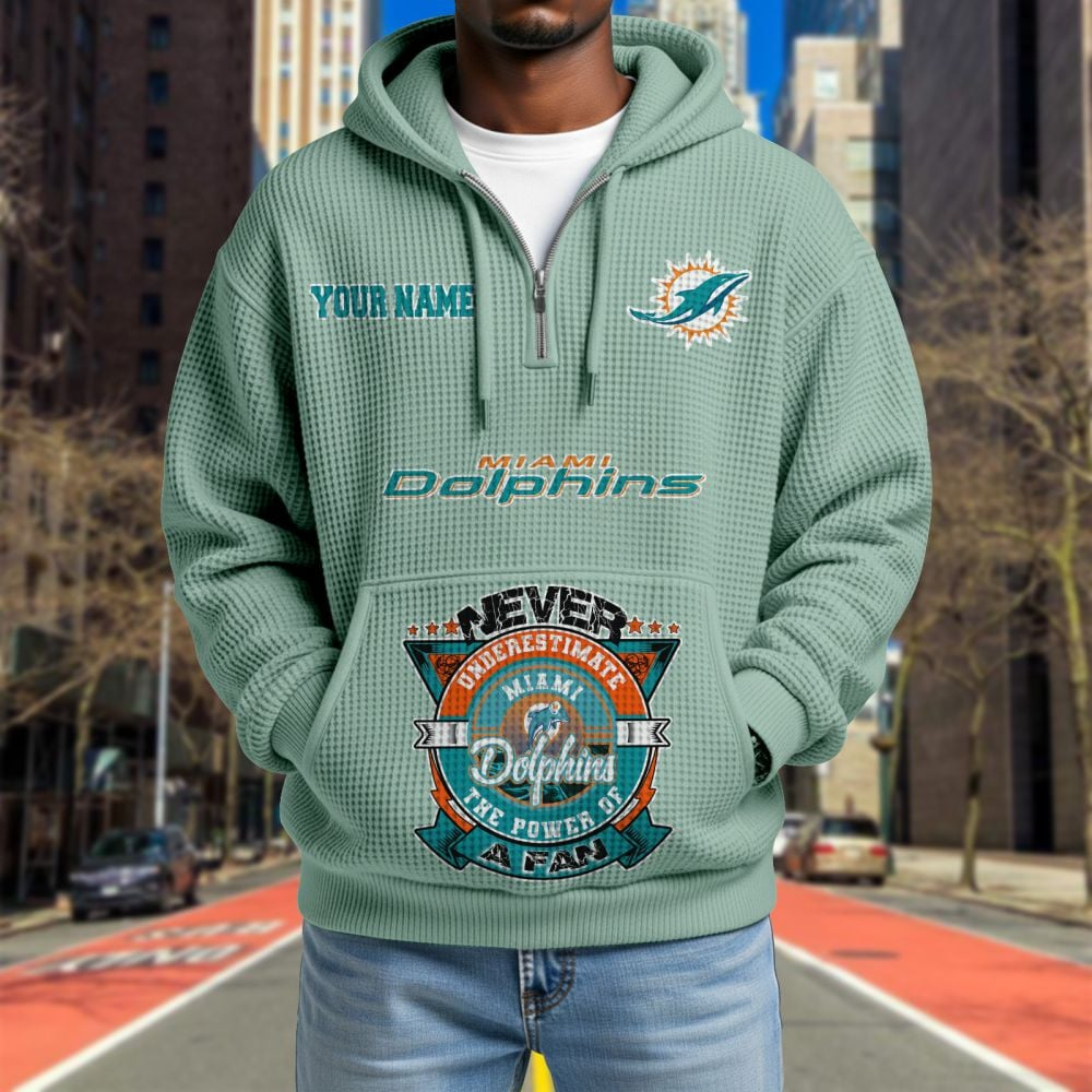 MIA x NFL Waffle Hoodie DATND TANTD