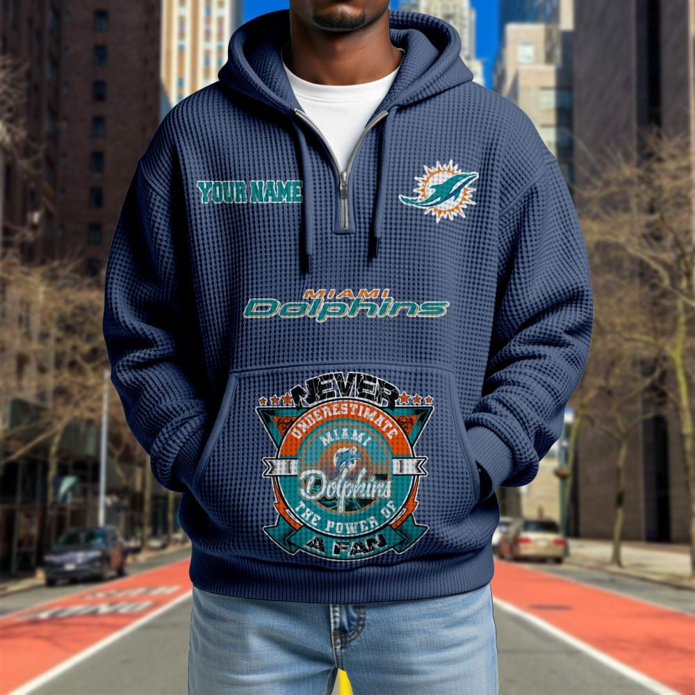 MIA x NFL Waffle Hoodie DATND TANTD