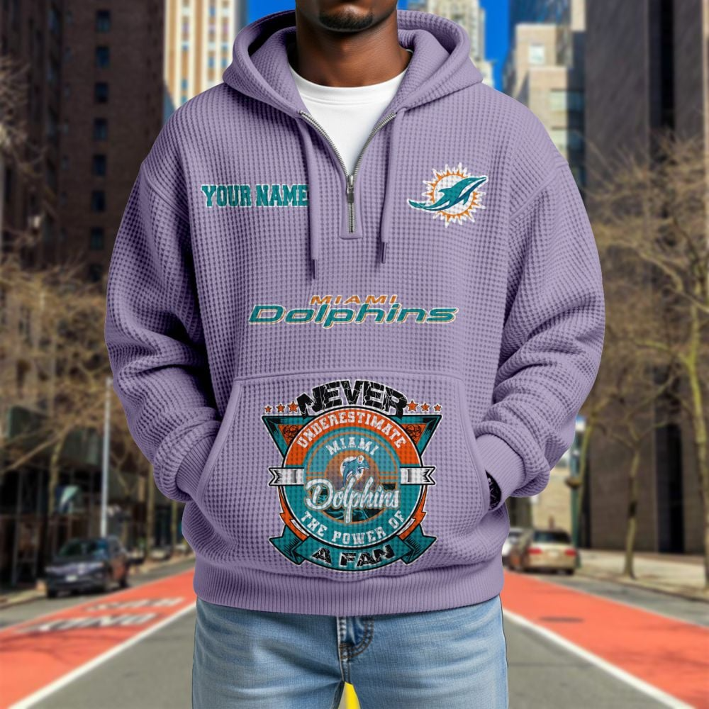 MIA x NFL Waffle Hoodie DATND TANTD