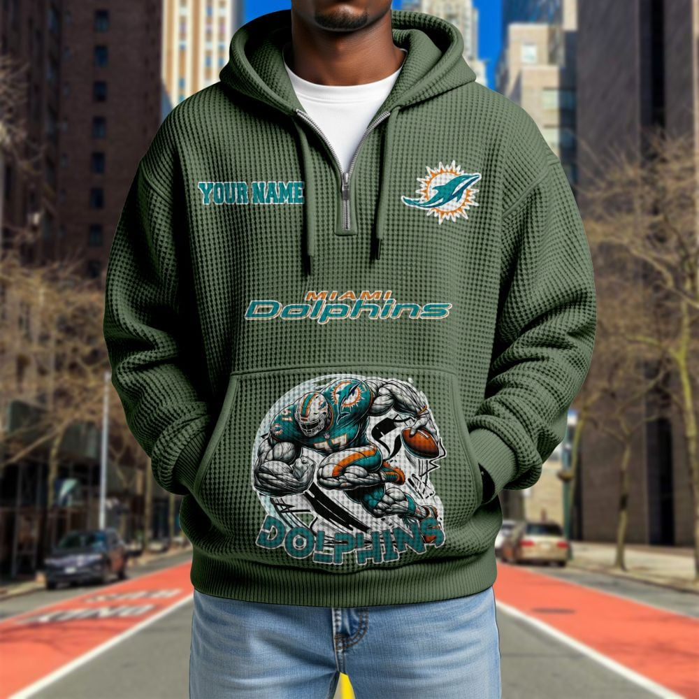 MIA x NFL Waffle Hoodie DATND TANTD