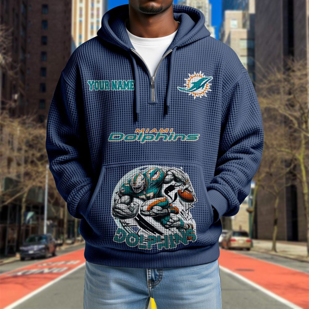 MIA x NFL Waffle Hoodie DATND TANTD