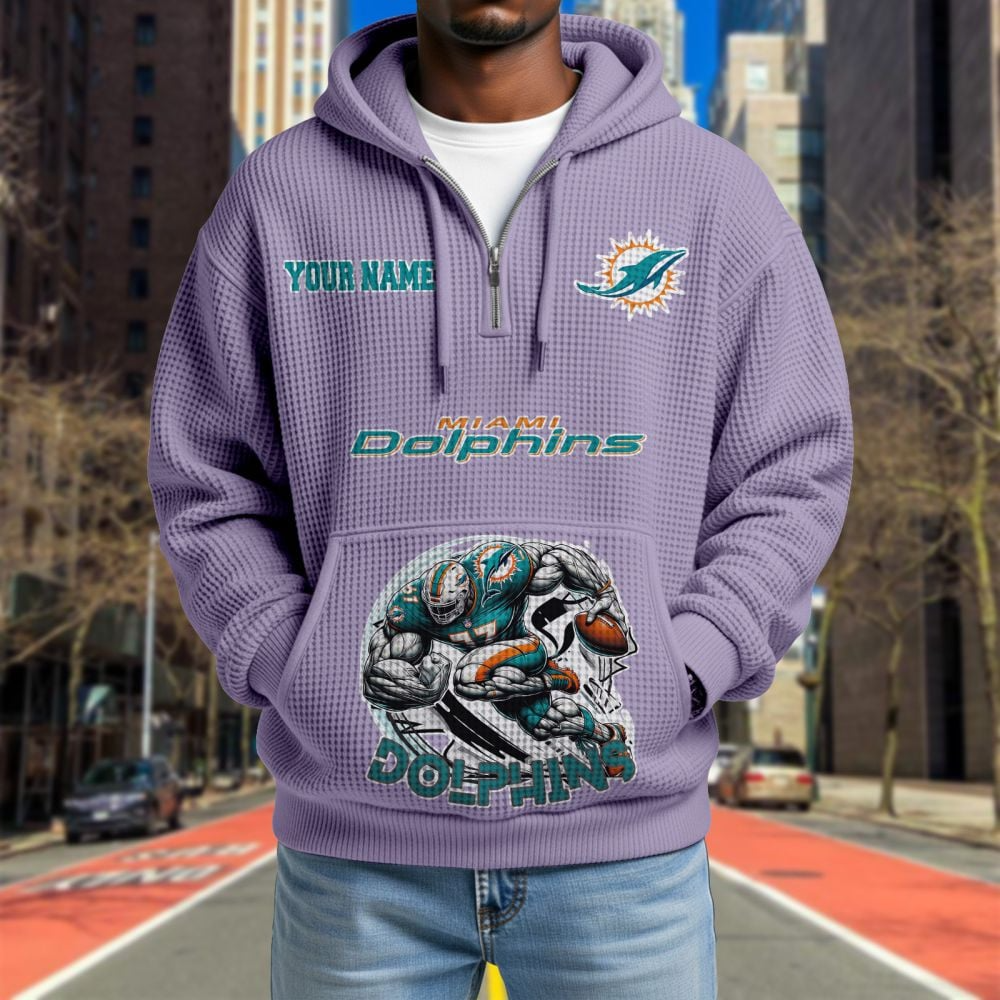 MIA x NFL Waffle Hoodie DATND TANTD