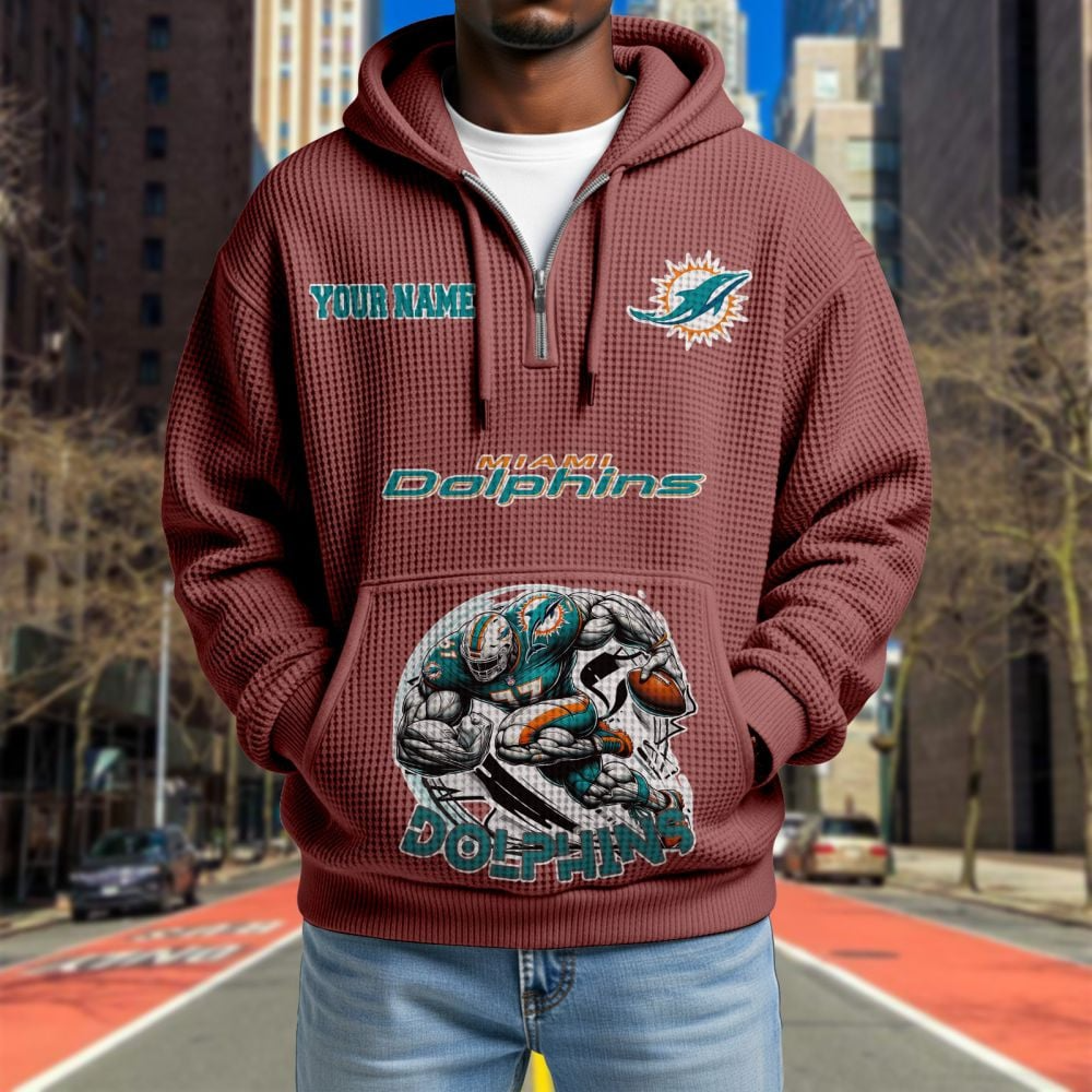 MIA x NFL Waffle Hoodie DATND TANTD