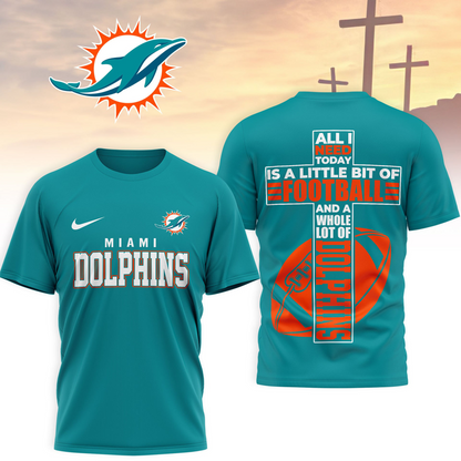 MIA x NFL Whole Lot of Football Christian Cross 3D Shirt