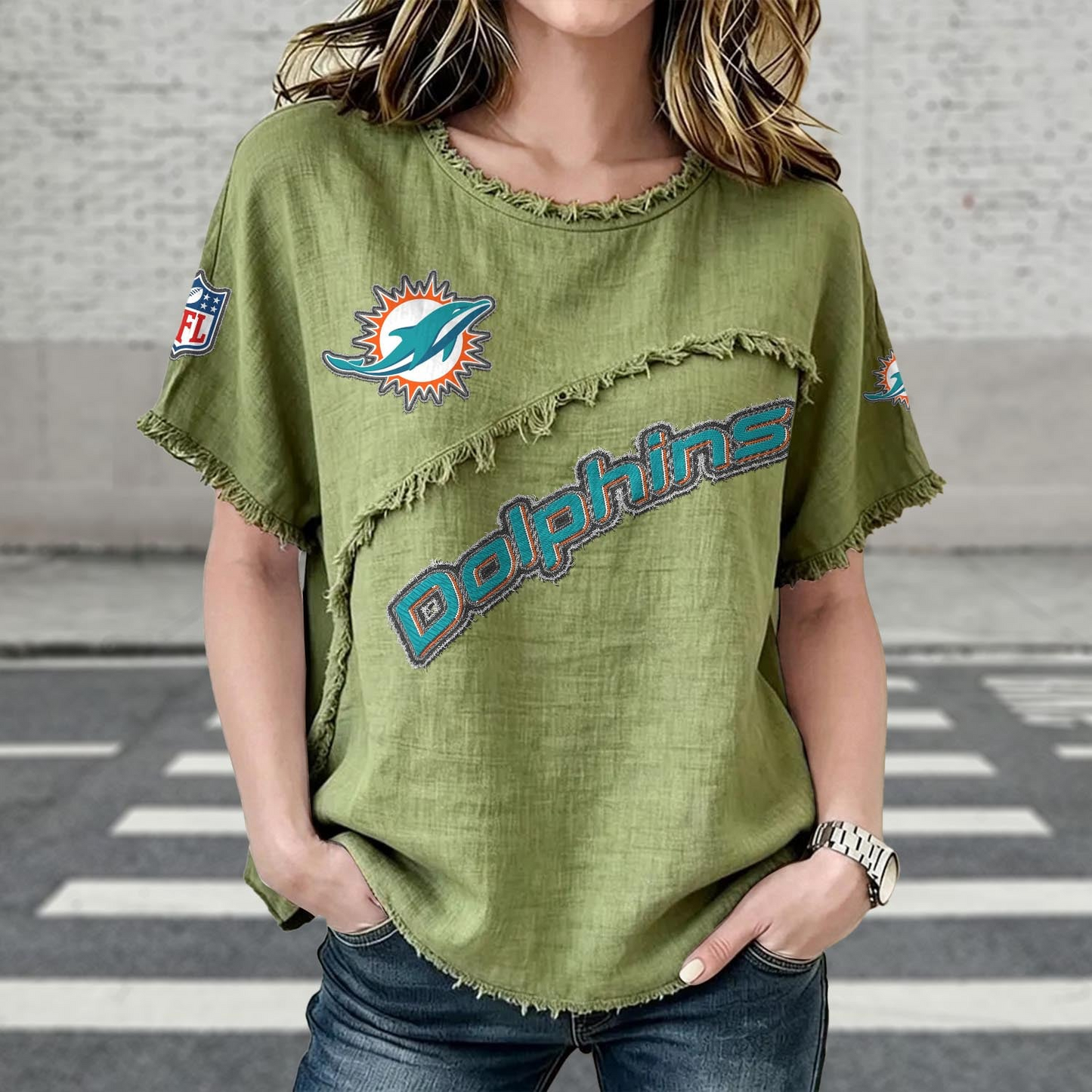 MIA x NFL Womenƒ??s Vintage O-Neck 2905 DatND DVT