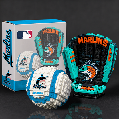 MLB Teams Baseball Glove & Ball Building Block Set DDT NTL