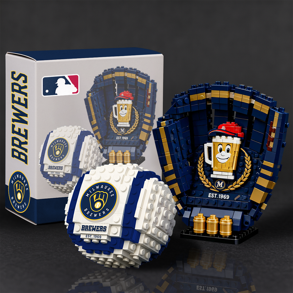 MLB Teams Baseball Glove & Ball Building Block Set DDT NTL