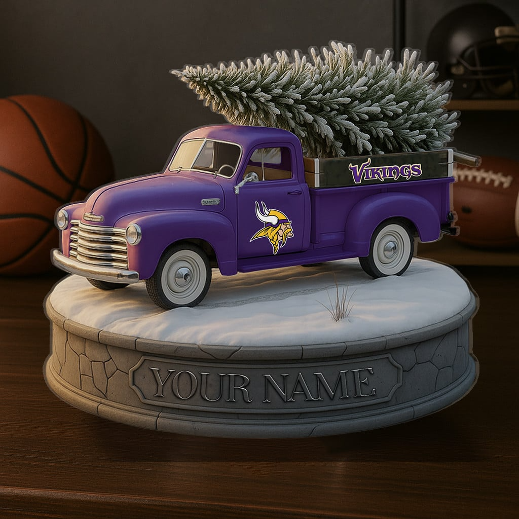 MIN Custom NFL Christmas Acrylic Block Plaque Decor DatND DVT