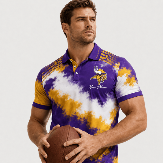MIN X Premium NFL Premium Personalized Helmet Polo Shirt