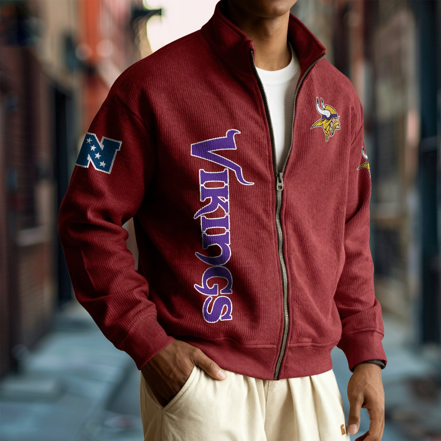 MIN x NFL Corduroy Zip-Up Jacket DatND DVT