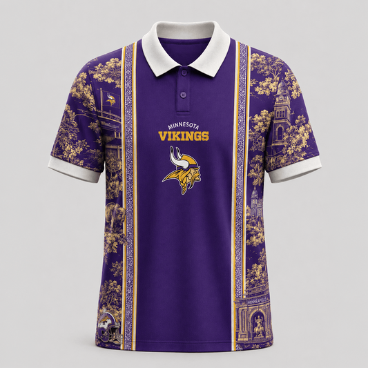 MIN x NFL Heritage Cityscape Polo Shirt for Loyal Fans