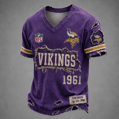 MIN x NFL LUXURY V-Neck T-Shirt 3005 DatND DVT