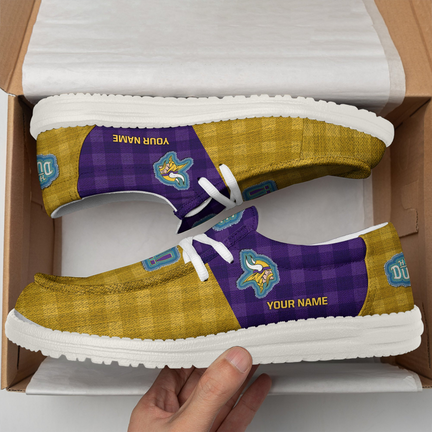 MIN x NFL Premium Hey Dude Shoes DATND TANTD