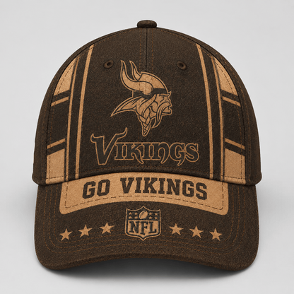 MIN x NFL Premium Vintage Leather Personalized Cap for Loyal Fans