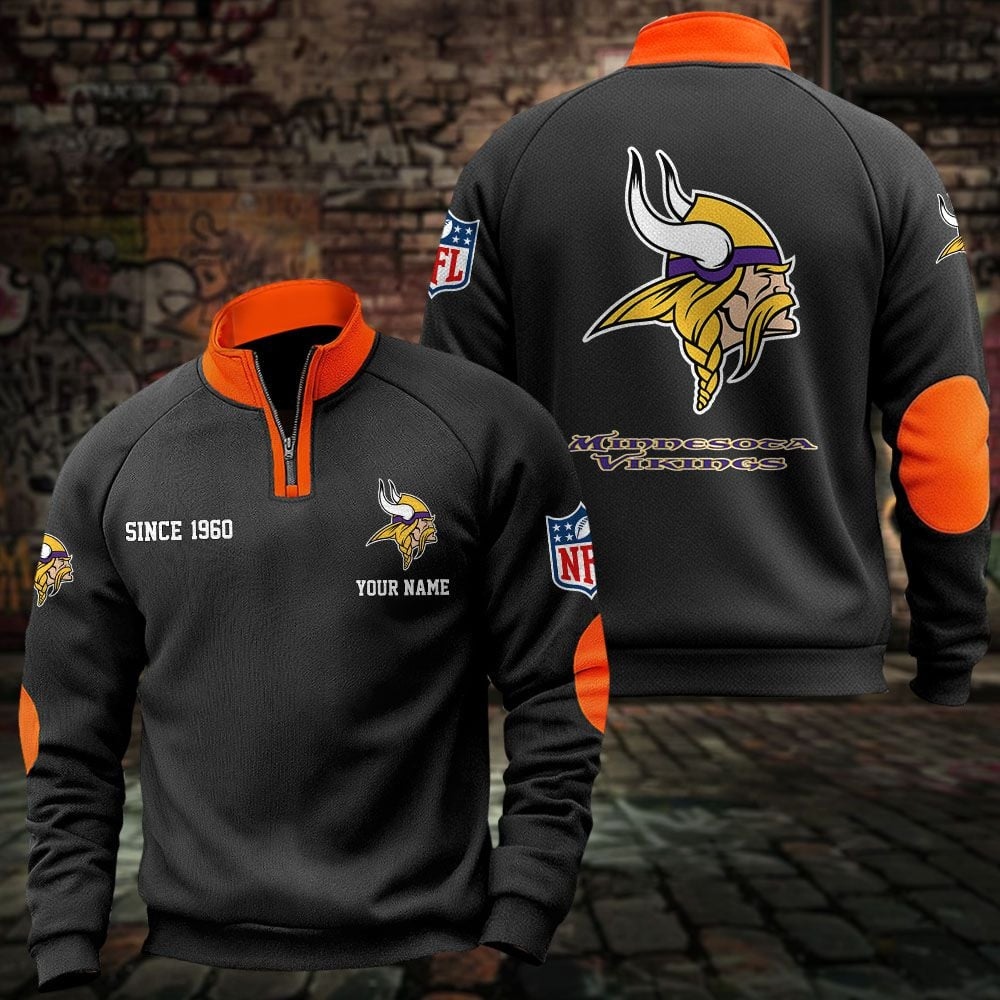 MIN x NFL Sweatshirts Quarter Collared Sweatshirt Pullover DatND DVT