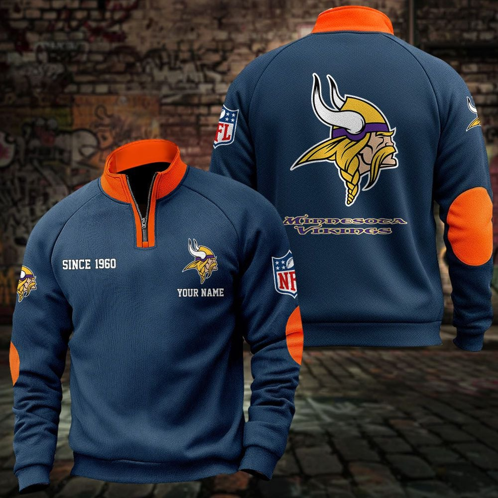 MIN x NFL Sweatshirts Quarter Collared Sweatshirt Pullover DatND DVT
