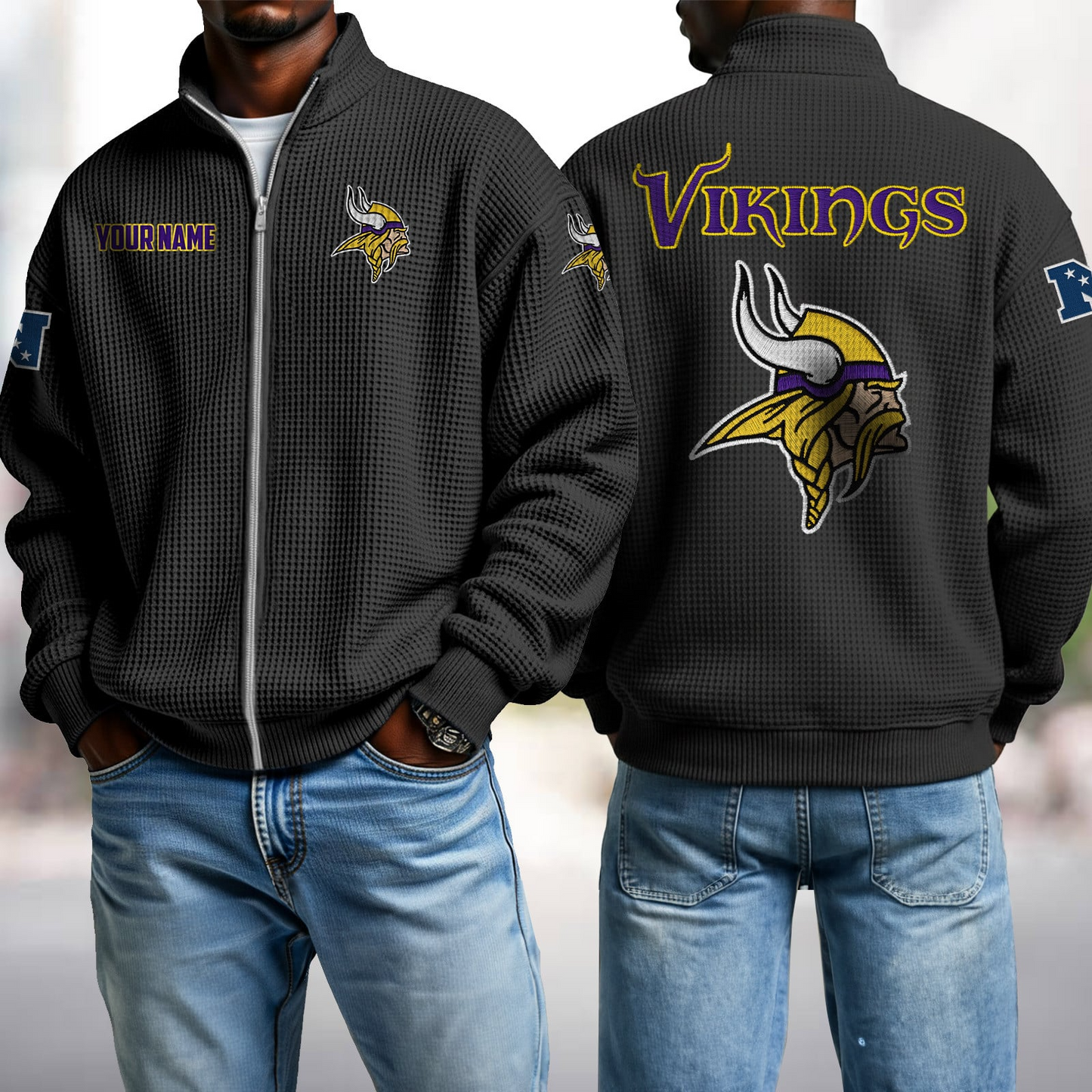MIN x NFL Waffle Zip-Up Sweatshirt DatND DVT