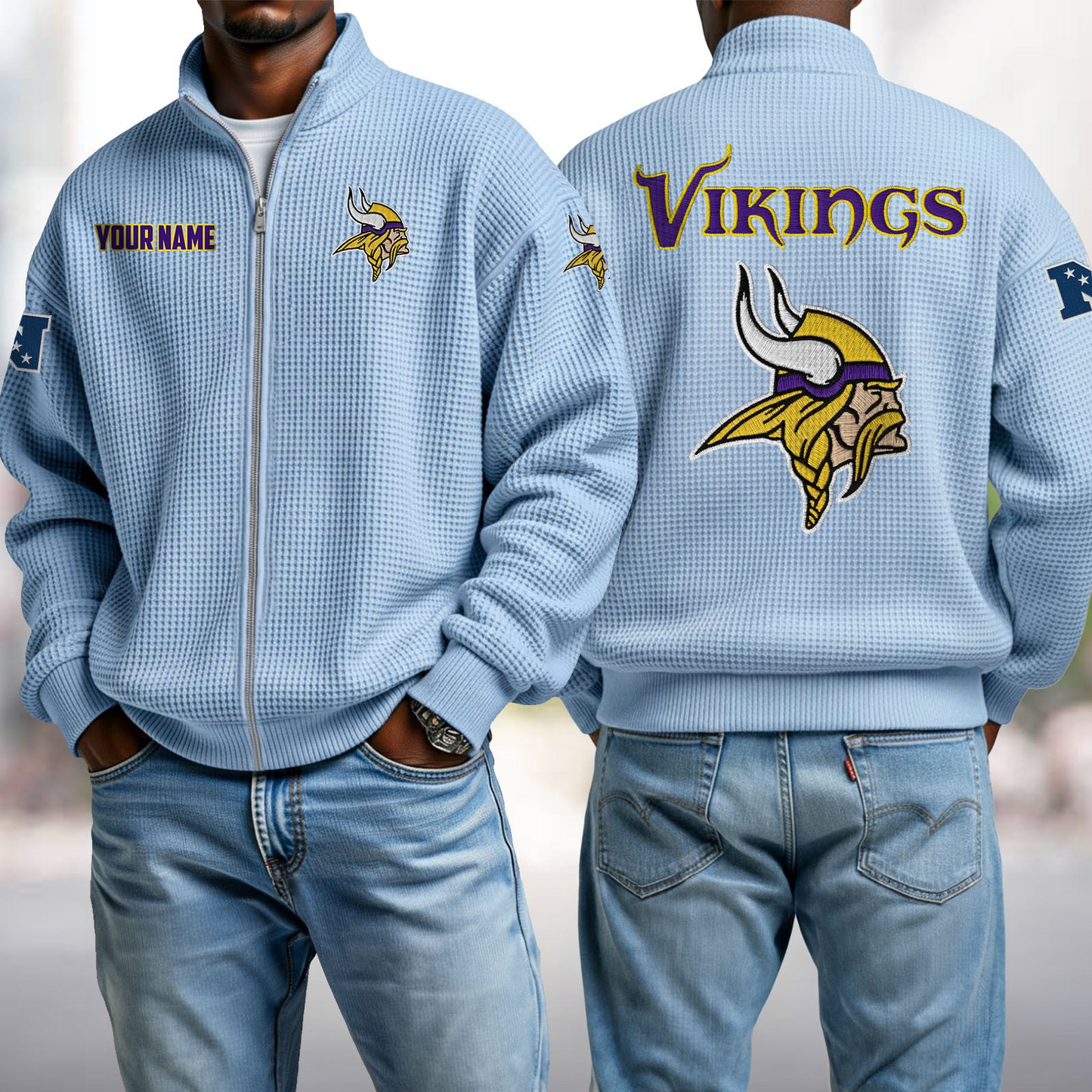 MIN x NFL Waffle Zip-Up Sweatshirt DatND DVT