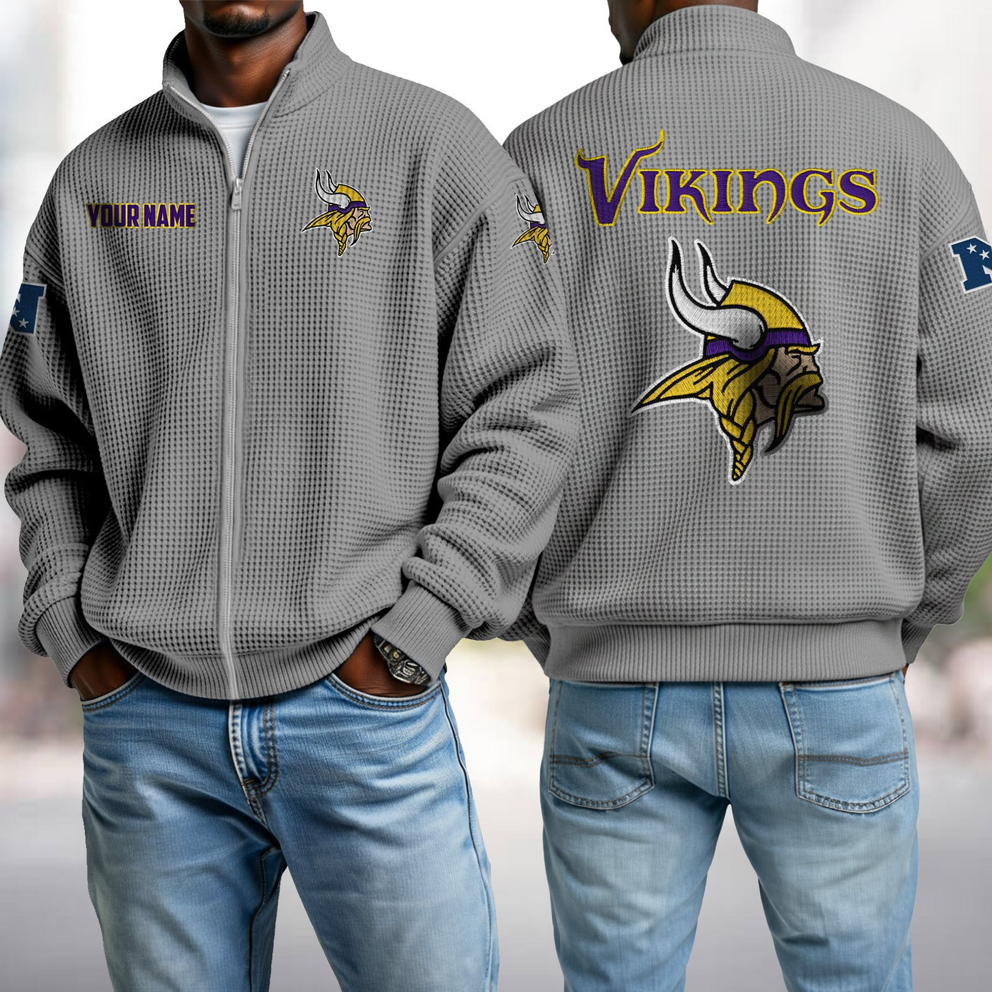 MIN x NFL Waffle Zip-Up Sweatshirt DatND DVT