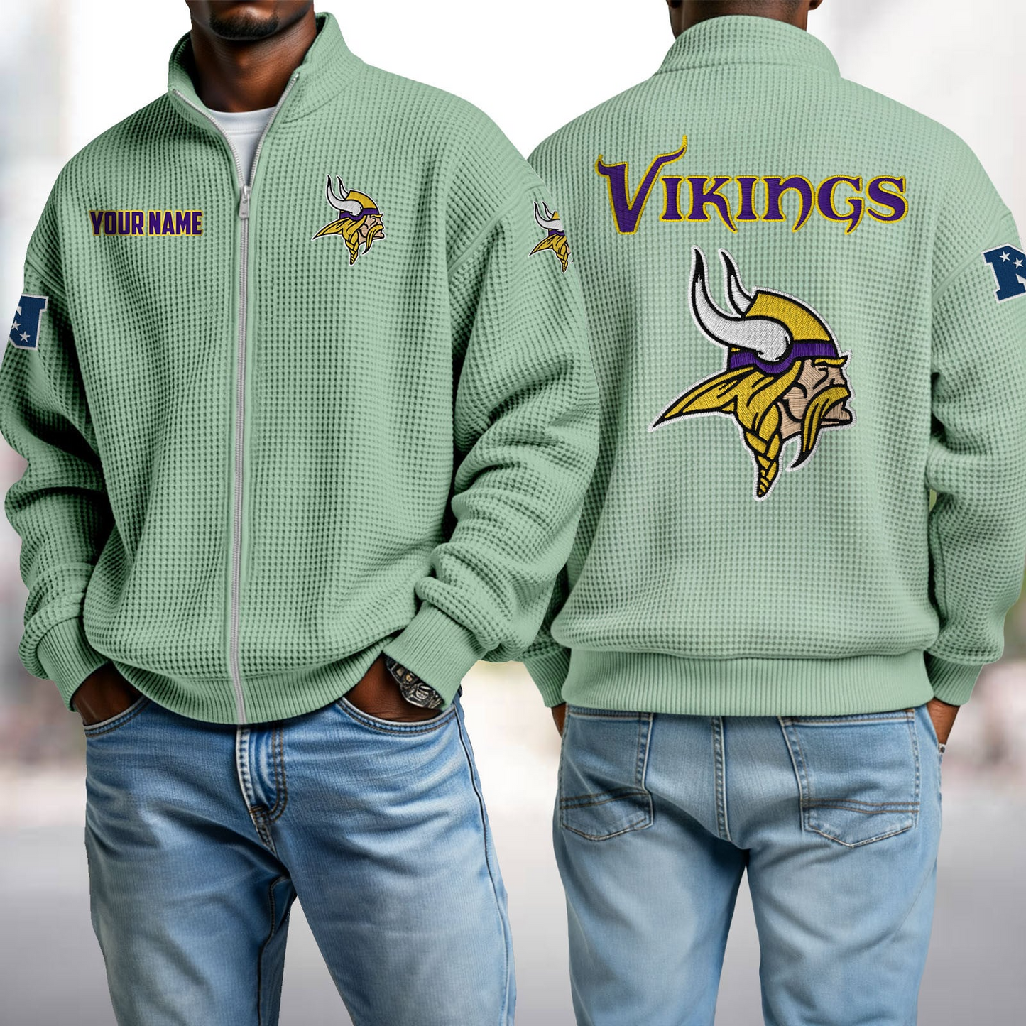 MIN x NFL Waffle Zip-Up Sweatshirt DatND DVT