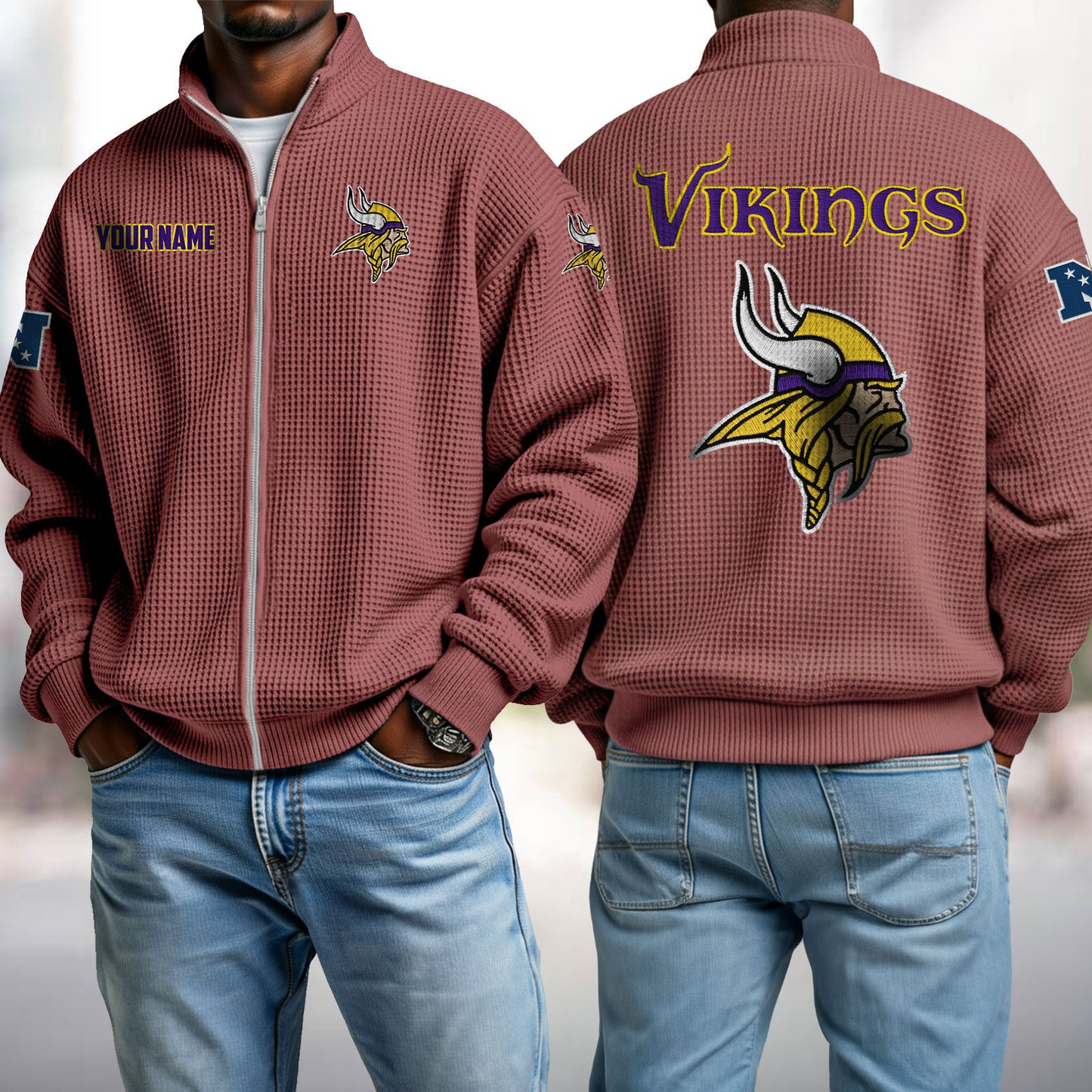 MIN x NFL Waffle Zip-Up Sweatshirt DatND DVT