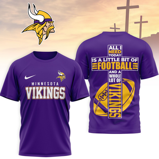 MIN x NFL Whole Lot of Football Christian Cross 3D Shirt