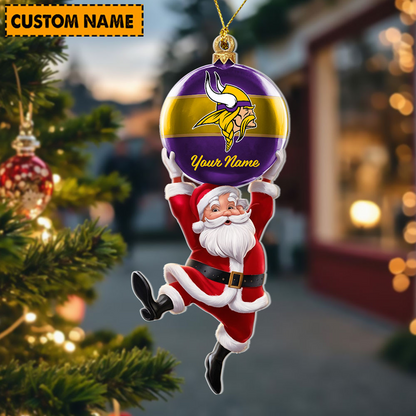 MIN x Personalized NFL Acrylic Ornament Christmas DATND TANTD