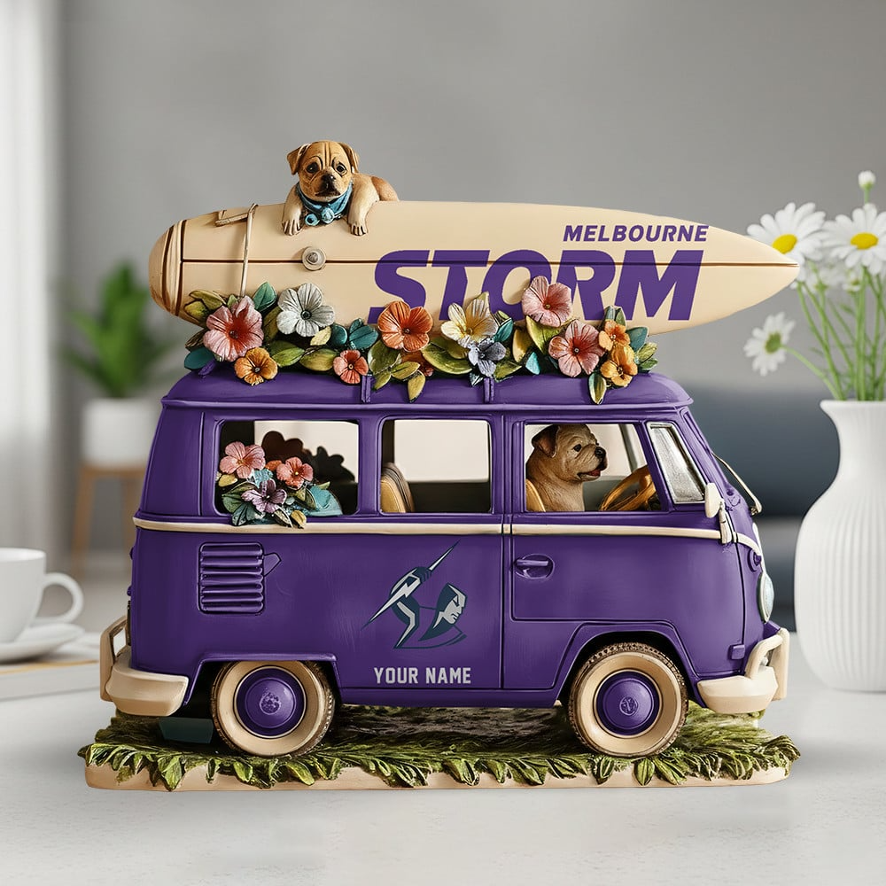 MS x NRL Funny Dog Driving Summer Car Acrylic Block Plaque Custom Name Gifts DDT CTND