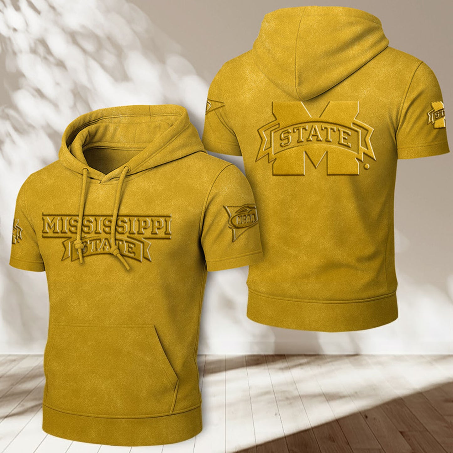 MSU x NCAA Half Sleeve Hoodie T-Shirt DatND ThuongNH