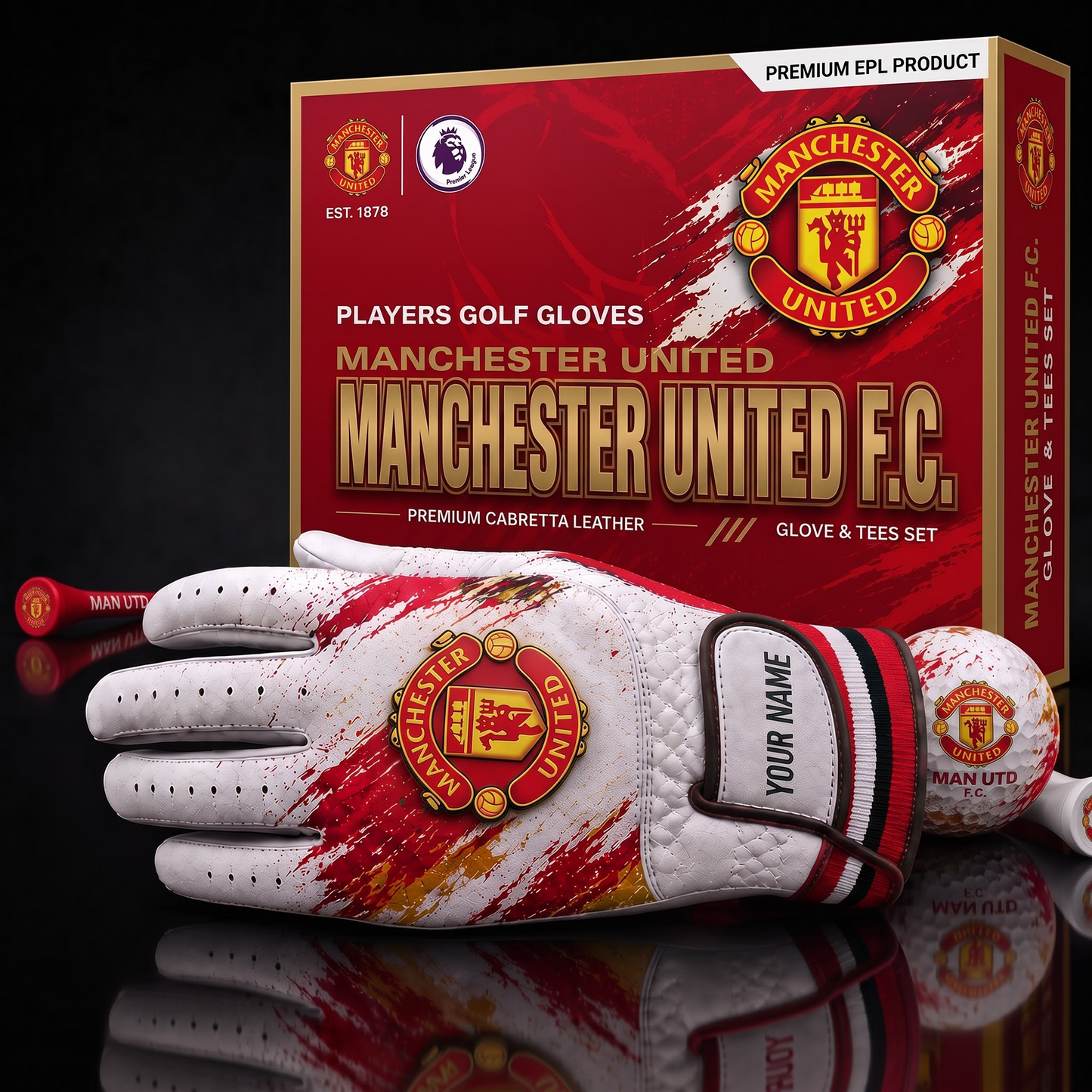 MU EPL LUXURY PERSONALIZED GOLF GLOVE SET LIMITED EDTION