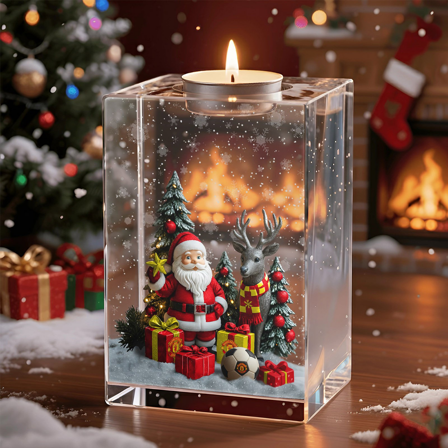 MUN x EPL Personalized Christmas Crystal Candle Holder DatND DVT