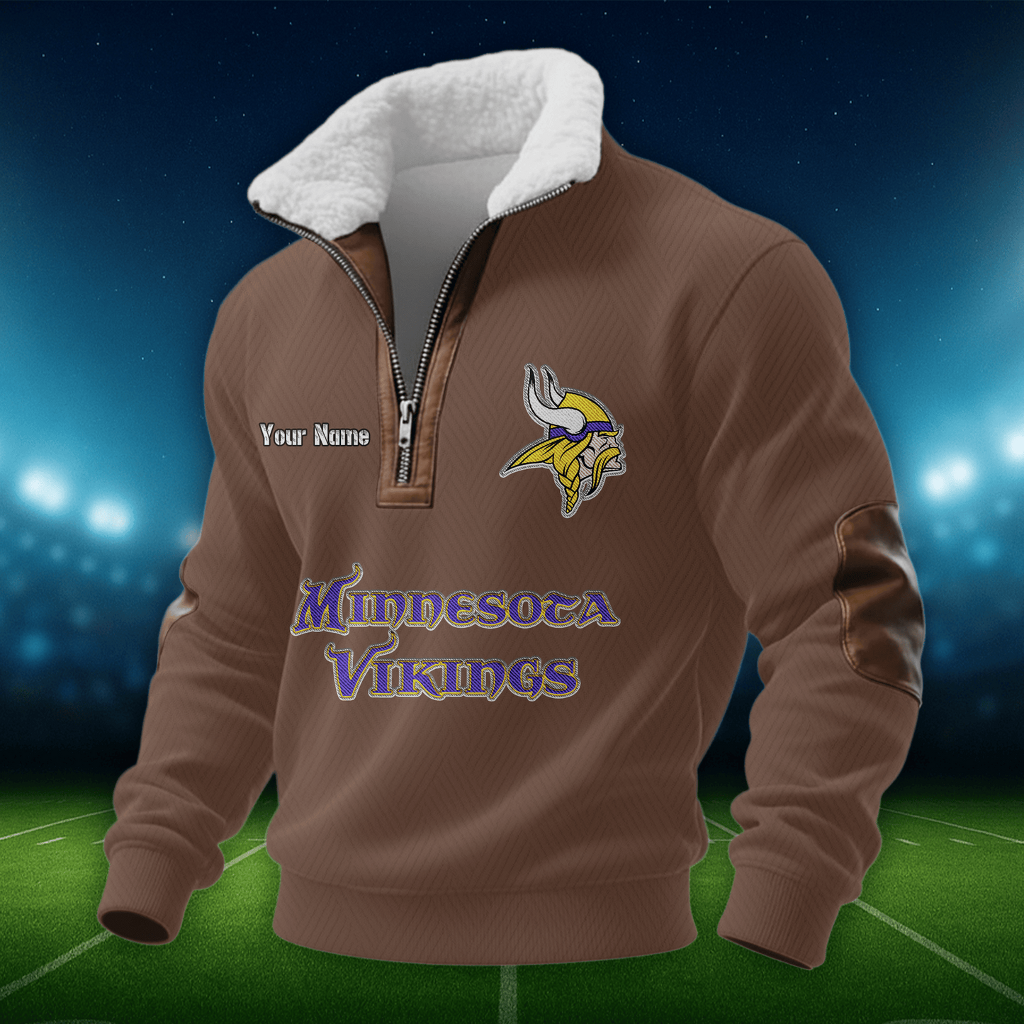 MV NFL Men Fur Collar Sweatshirt DDT CTND