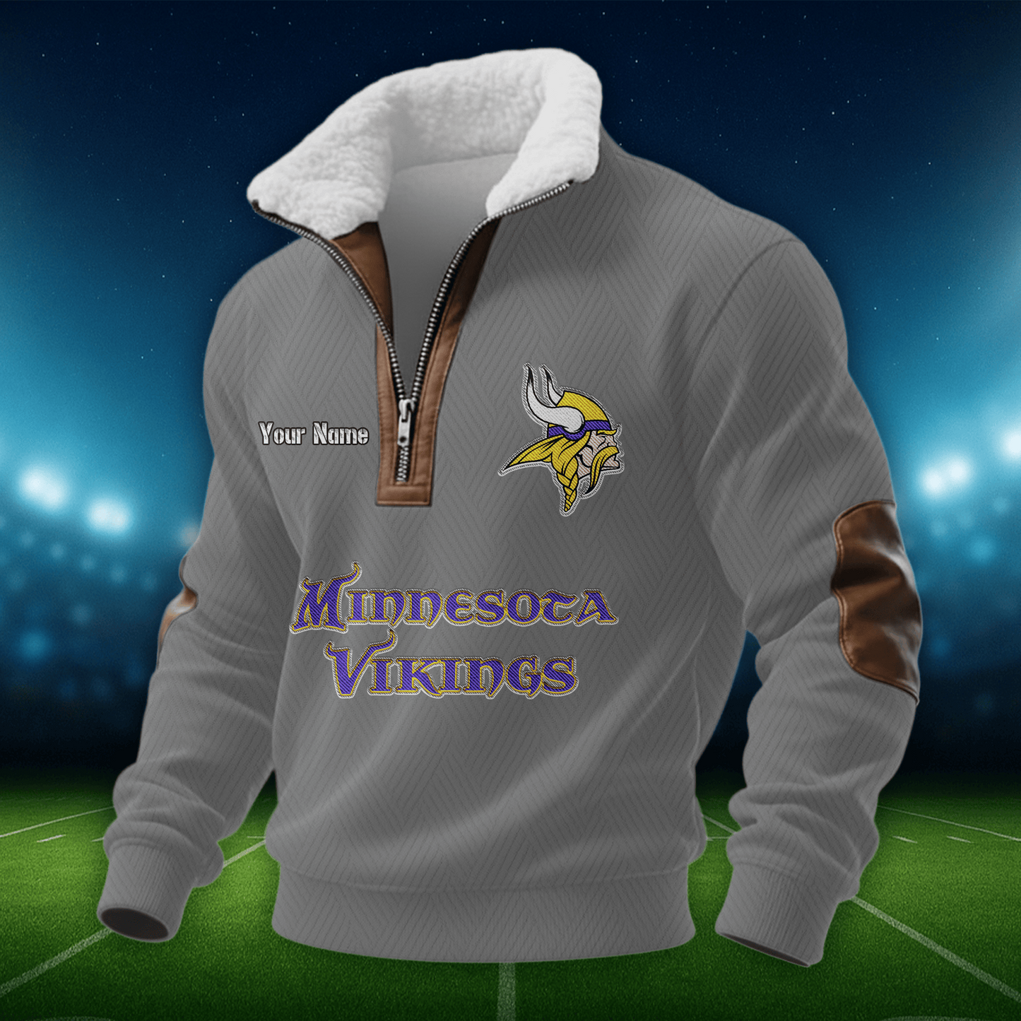 MV NFL Men Fur Collar Sweatshirt DDT CTND
