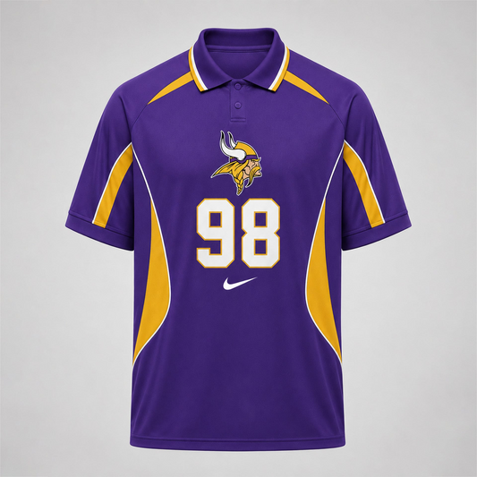 MV Premium NFL Custom Number Sports Style Polo Shirt
