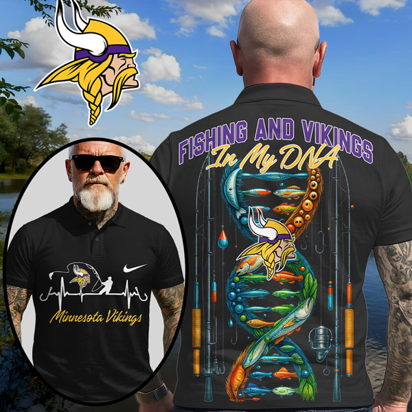 MV Premium NFL Fishing In My DNA Polo Shirt DDT CTND