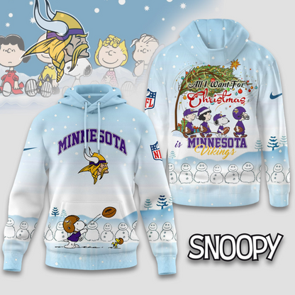 MV Premium NFL Peanuts Snow Day Hoodie DDT CTND