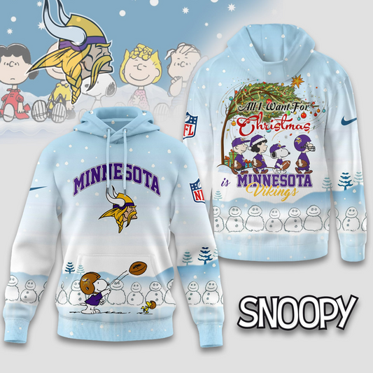 MV Premium NFL Peanuts Snow Day Hoodie DDT CTND